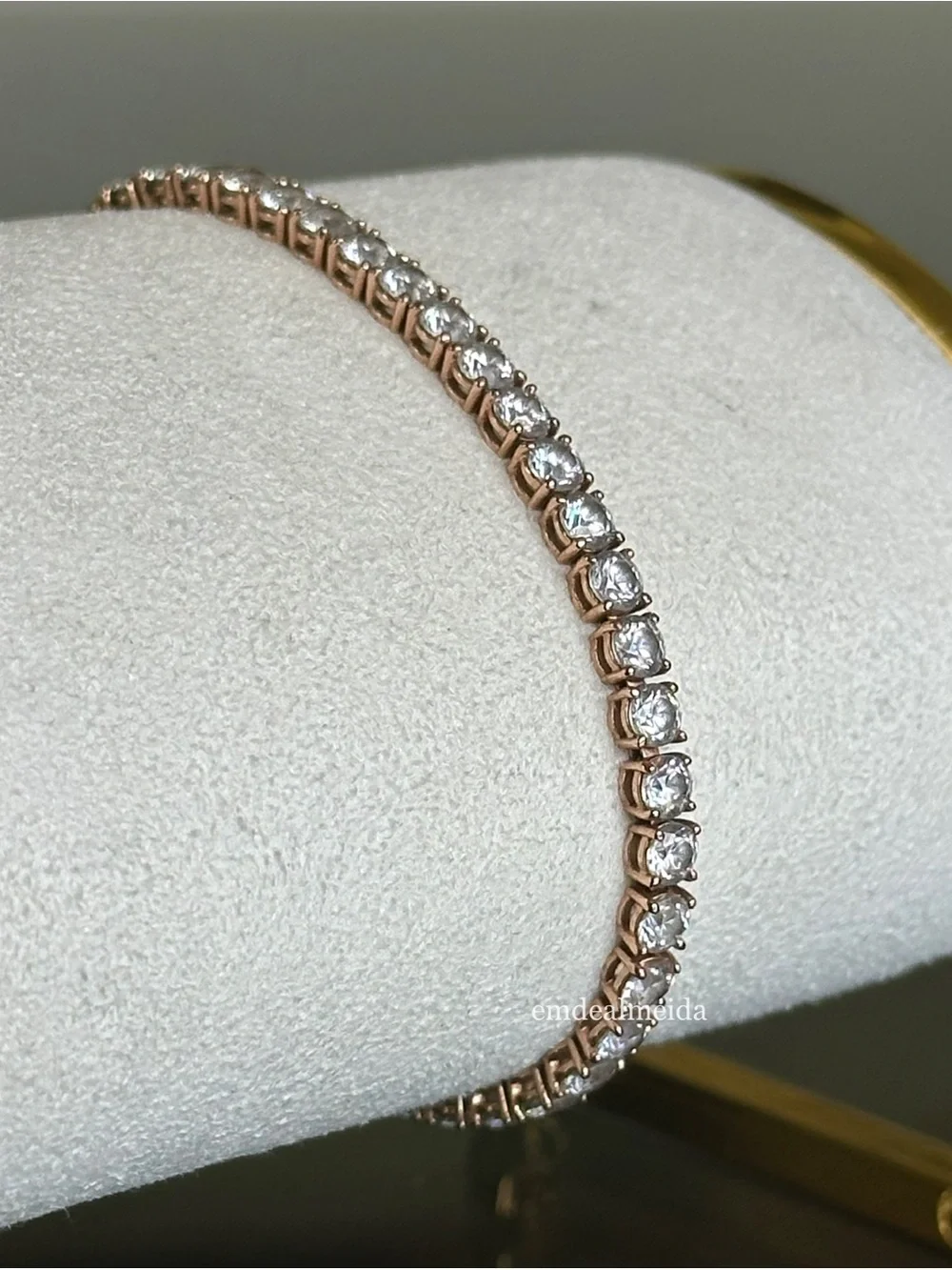 Swarovski Crystal Rose Gold Tennis Deluxe All Around Bracelet 5464948 - Picture 2 of 10